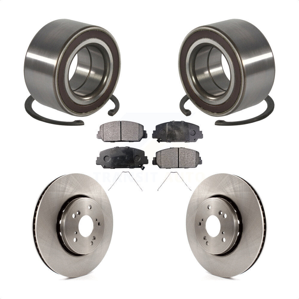 Wheel Bearing Disc Brake Rotors And Pads Front Kit For 2013-2018 Acura RDX