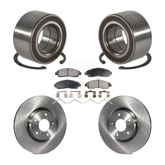 Wheel Bearing Brake Rotor Pads Front Kit For 14-20 Acura RLX Sport Hybrid SH-AWD