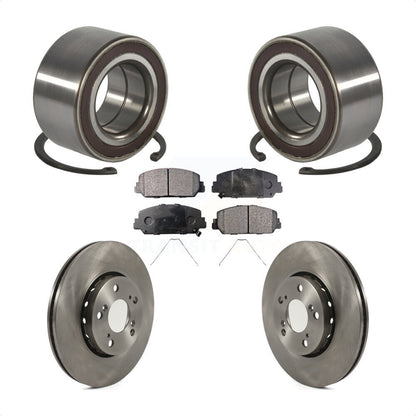 Wheel Bearing Disc Brake Rotors And Semi-Metallic Pads Front Kit For Acura RLX