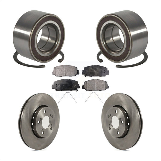Wheel Bearing Disc Brake Rotors And Semi-Metallic Pads Front Kit For Acura RLX