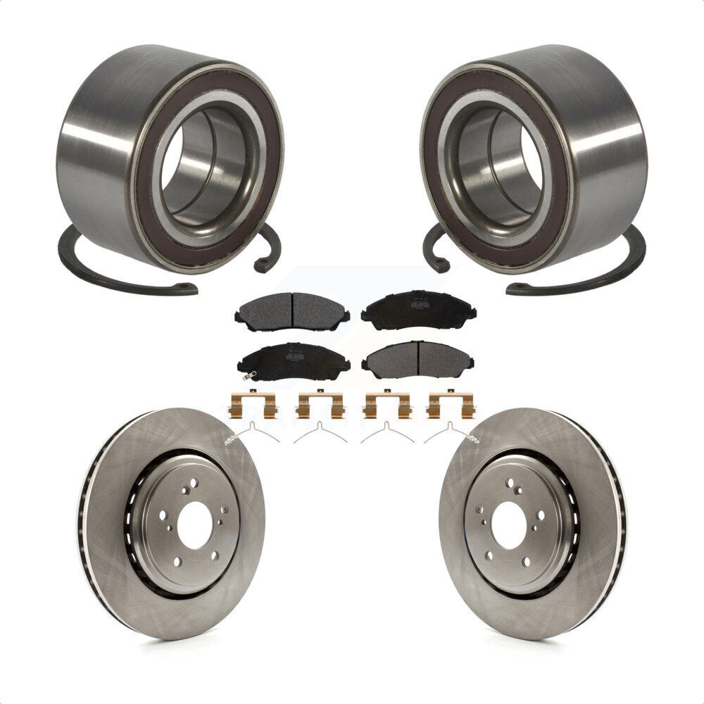 Wheel Bearing Disc Brake Rotors And Pads Front Kit For 2014-2016 Acura MDX