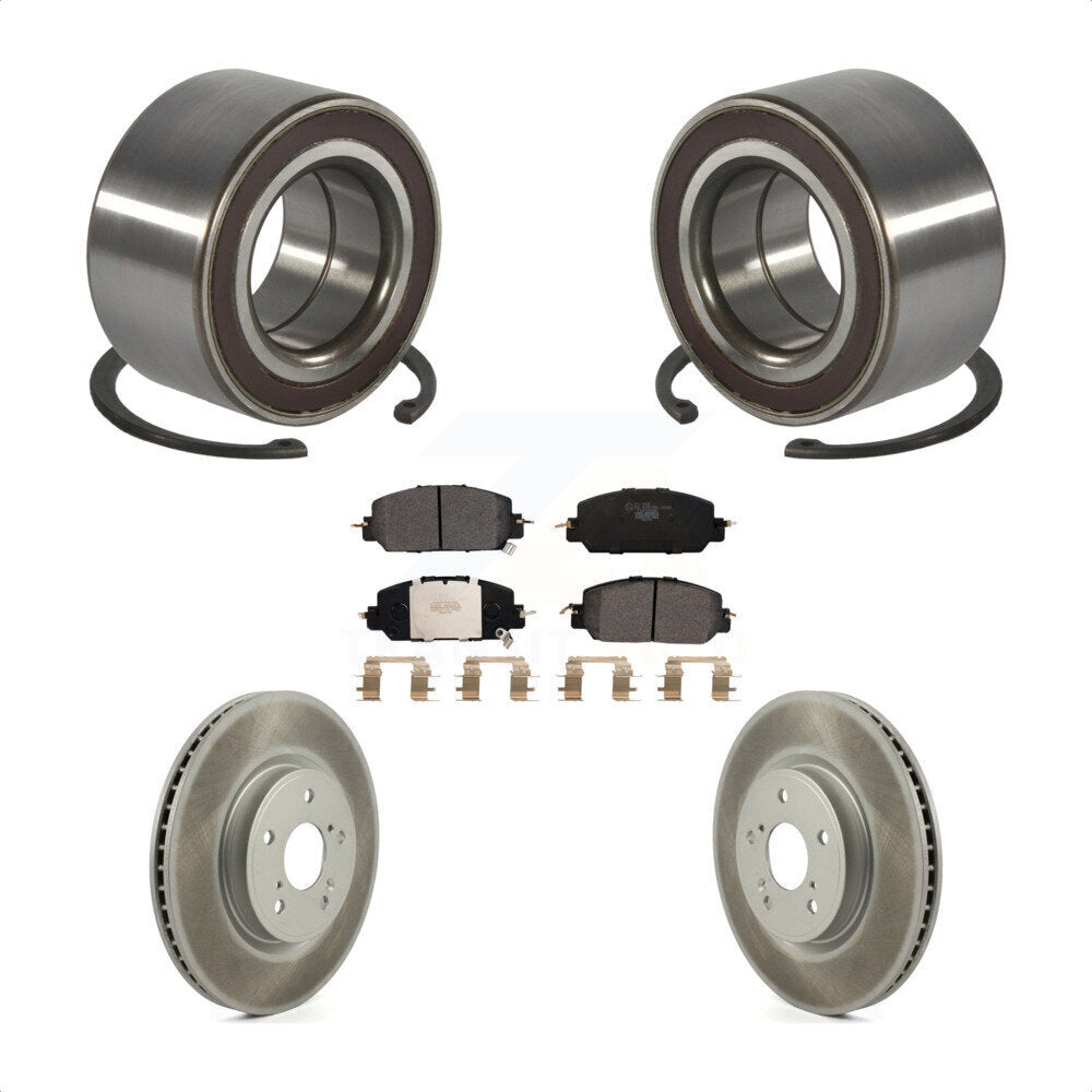Wheel Bearing Coated Disc Brake Rotors And Ceramic Pads Front Kit For Honda CR-V