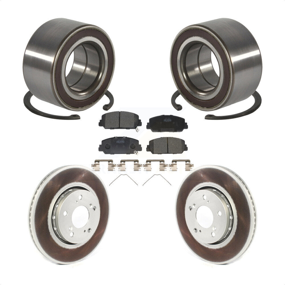 Wheel Bearing Coated Disc Brake Rotors And Ceramic Pads Front Kit For Acura RLX