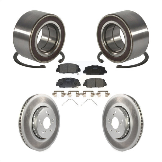 Wheel Bearing Coated Disc Brake Rotor And Pads Front Kit For 2013-2018 Acura RDX