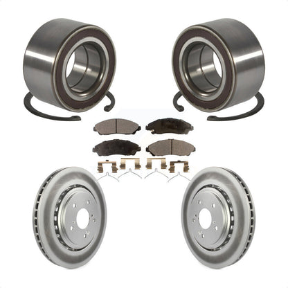 Wheel Bearing Coated Disc Brake Rotor And Pads Front Kit For 2014-2016 Acura MDX