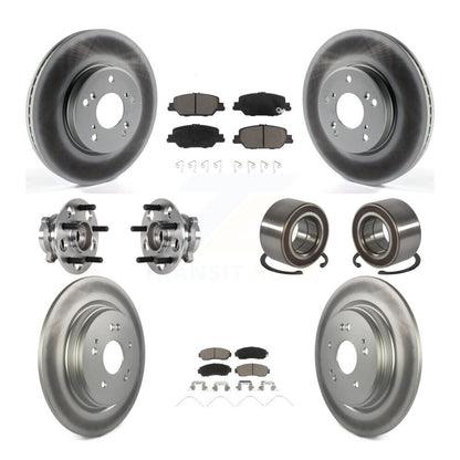Hub Bearing Coated Disc Brake Rotor And Pad Front Rear Kit (10Pc) For Honda CR-V