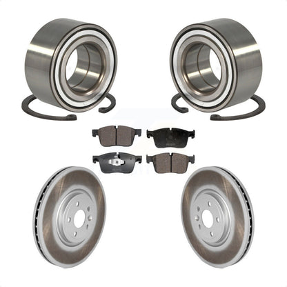 Wheel Bearing Coated Disc Brake Rotor & Pad Front Kit For Land Rover Range Velar