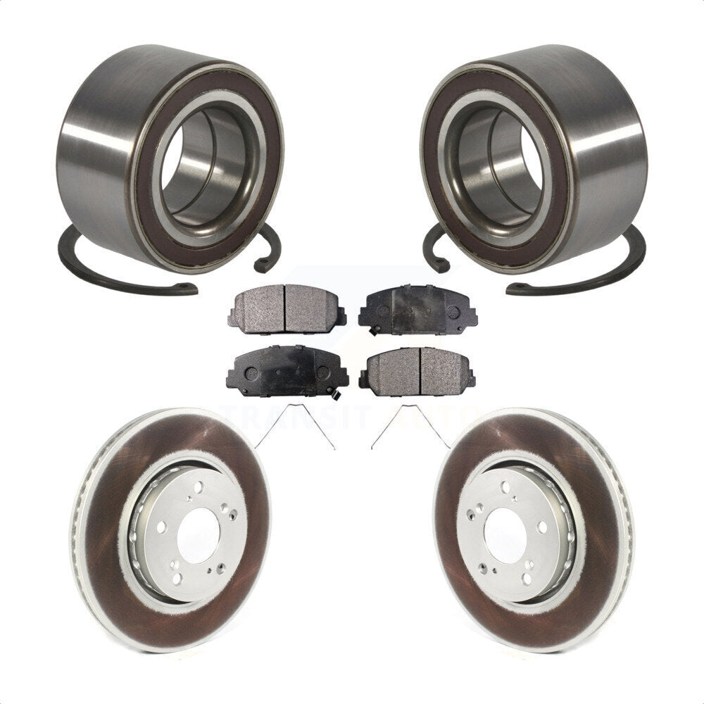 Wheel Bearing Coated Disc Brake Rotors And Pads Front Kit For Acura RLX