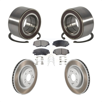 Wheel Bearing Coated Disc Brake Rotor Pad Front Kit For 2012-2016 Honda CR-V FWD