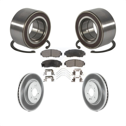 Wheel Bearing Coated Disc Brake Rotor Pad Front Kit For 2012-2016 Honda CR-V AWD