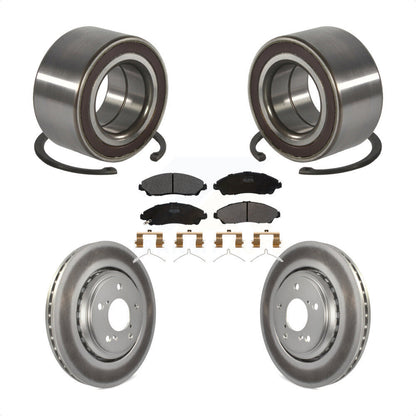 Wheel Bearing Coated Disc Brake Rotor & Pads Front Kit For Honda Pilot Acura MDX