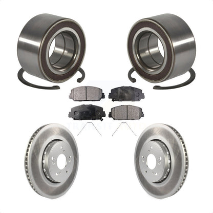 Wheel Bearing Coated Disc Brake Rotor And Pads Front Kit For 2013-2018 Acura RDX