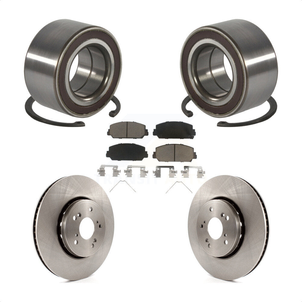Wheel Bearing Disc Brake Rotor And Ceramic Pad Front Kit For 2013-2018 Acura RDX