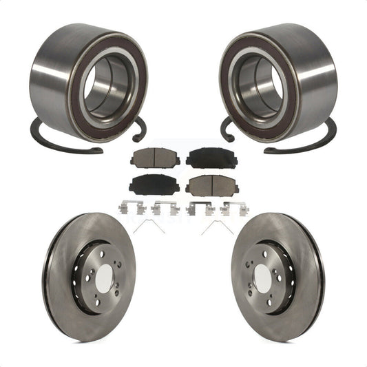 Wheel Bearing Disc Brake Rotors And Ceramic Pads Front Kit For Acura RLX