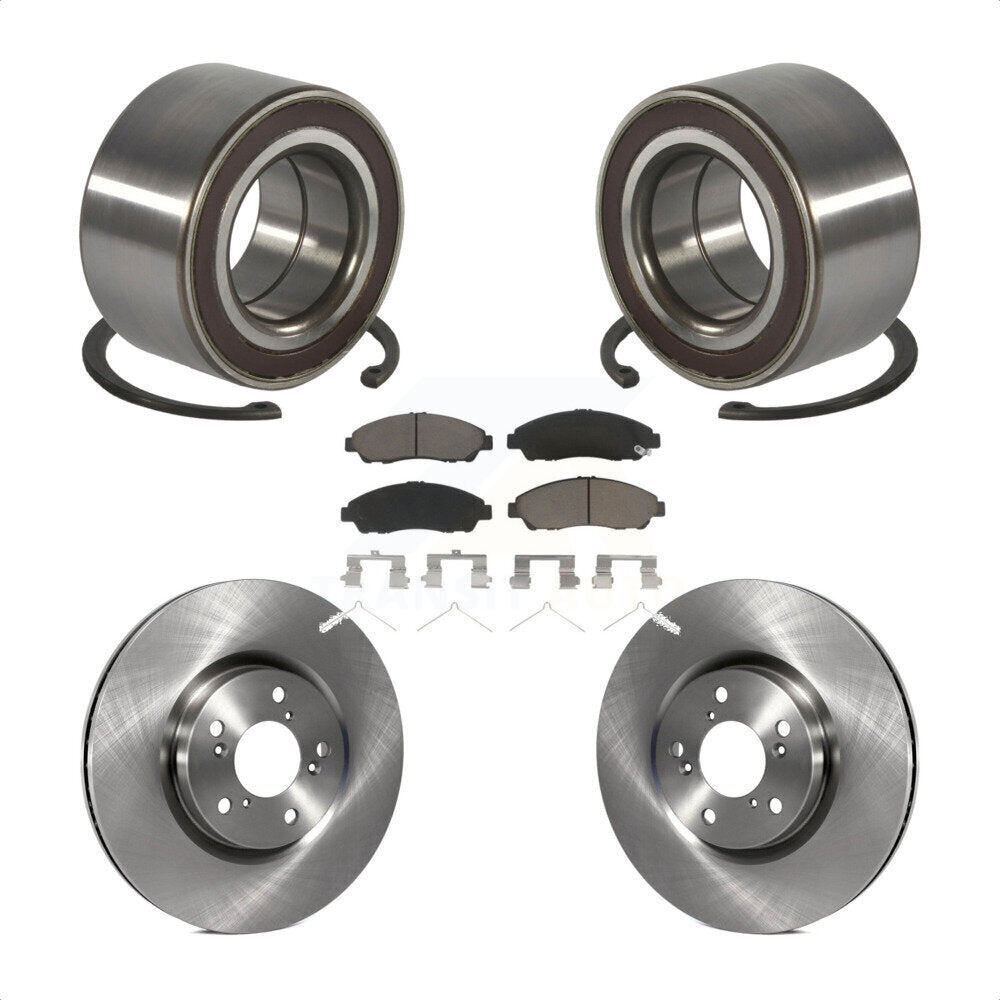 Wheel Bearing Brake Rotor Pads Front Kit For 14-20 Acura RLX Sport Hybrid SH-AWD