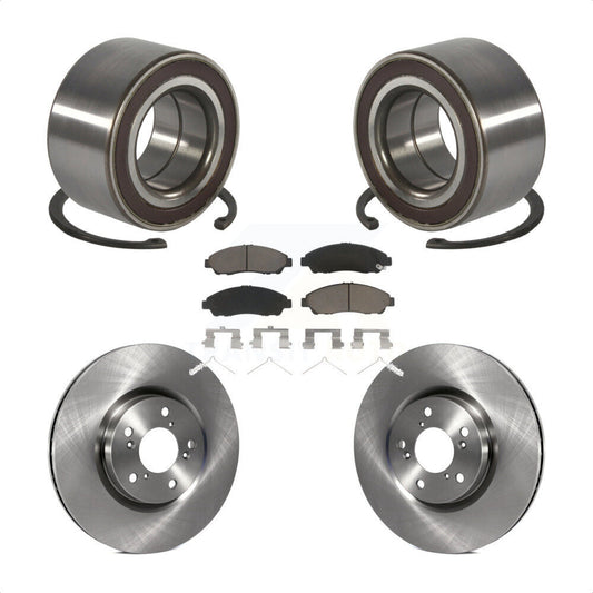 Wheel Bearing Brake Rotor Pads Front Kit For 14-20 Acura RLX Sport Hybrid SH-AWD