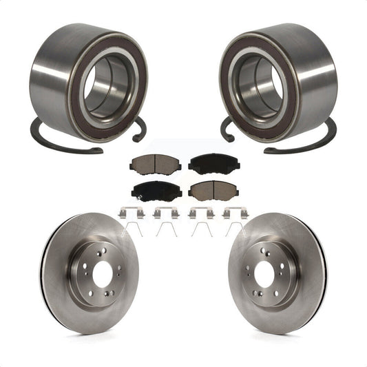Wheel Bearing Disc Brake Rotors And Pads Front Kit For 2012-2016 Honda CR-V FWD