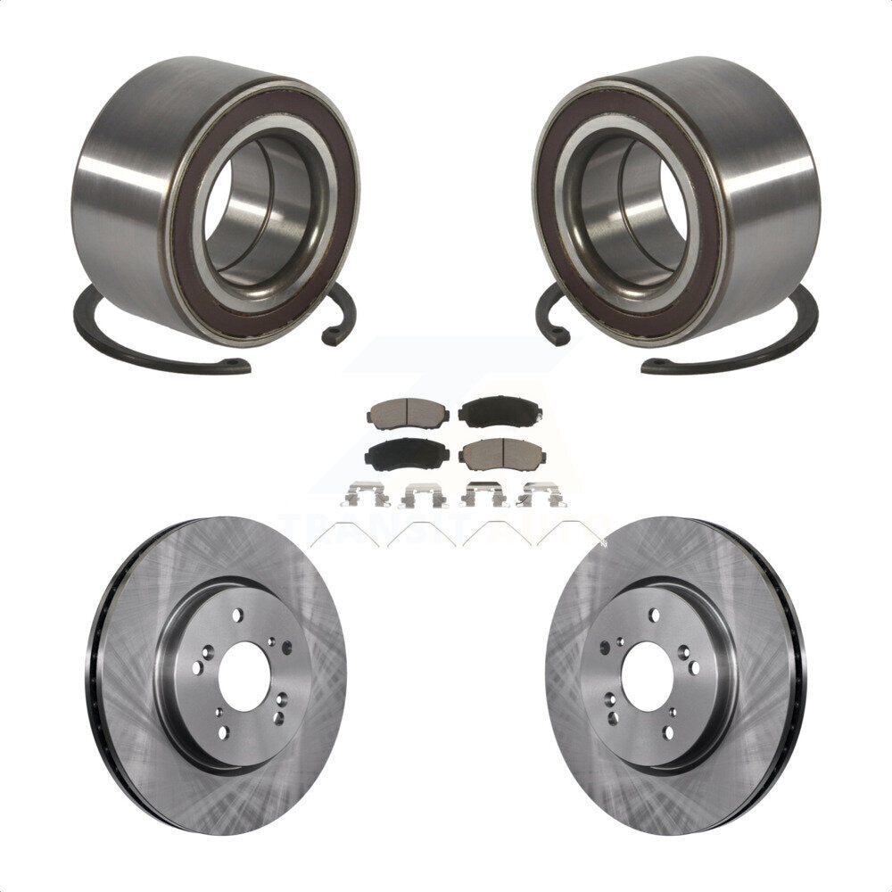 Wheel Bearing Disc Brake Rotors And Pads Front Kit For 2012-2016 Honda CR-V AWD