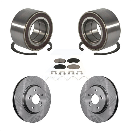 Wheel Bearing Disc Brake Rotors And Pads Front Kit For 2012-2016 Honda CR-V AWD