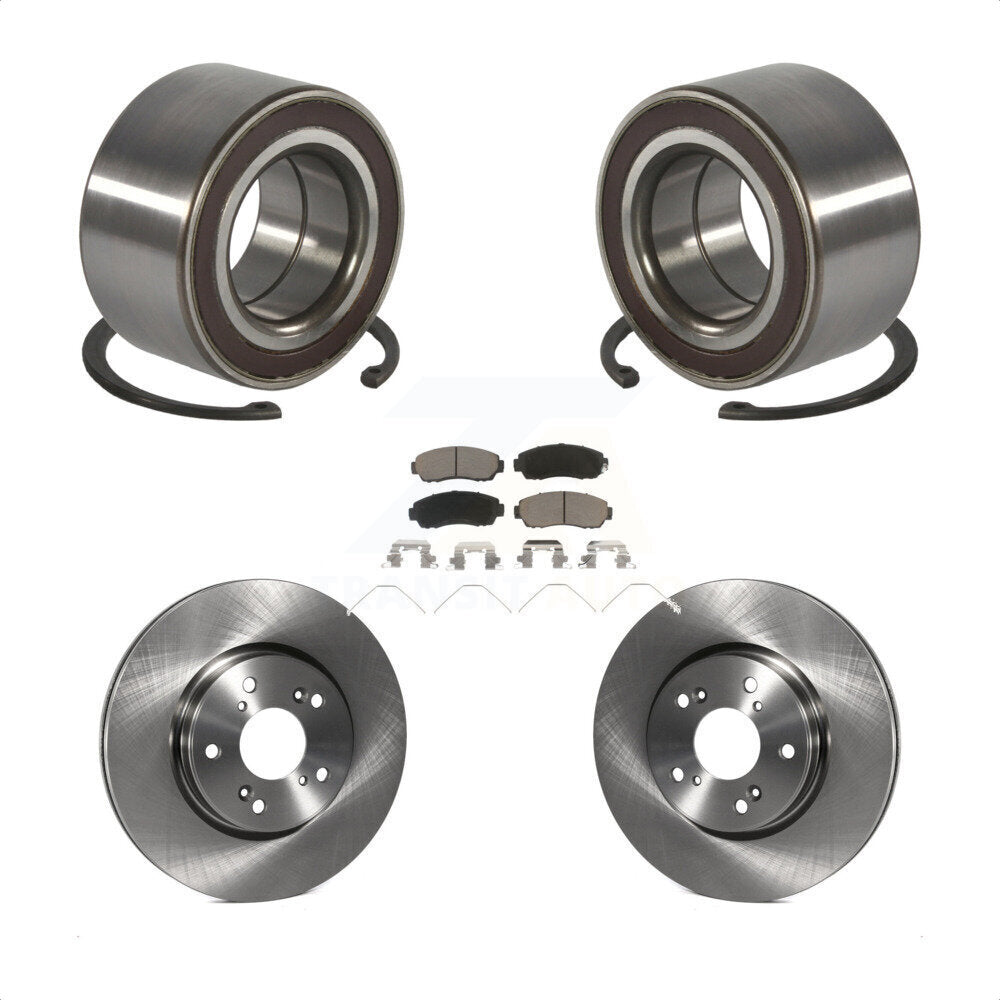 Wheel Bearing Disc Brake Rotors And Ceramic Pads Front Kit For Honda CR-V