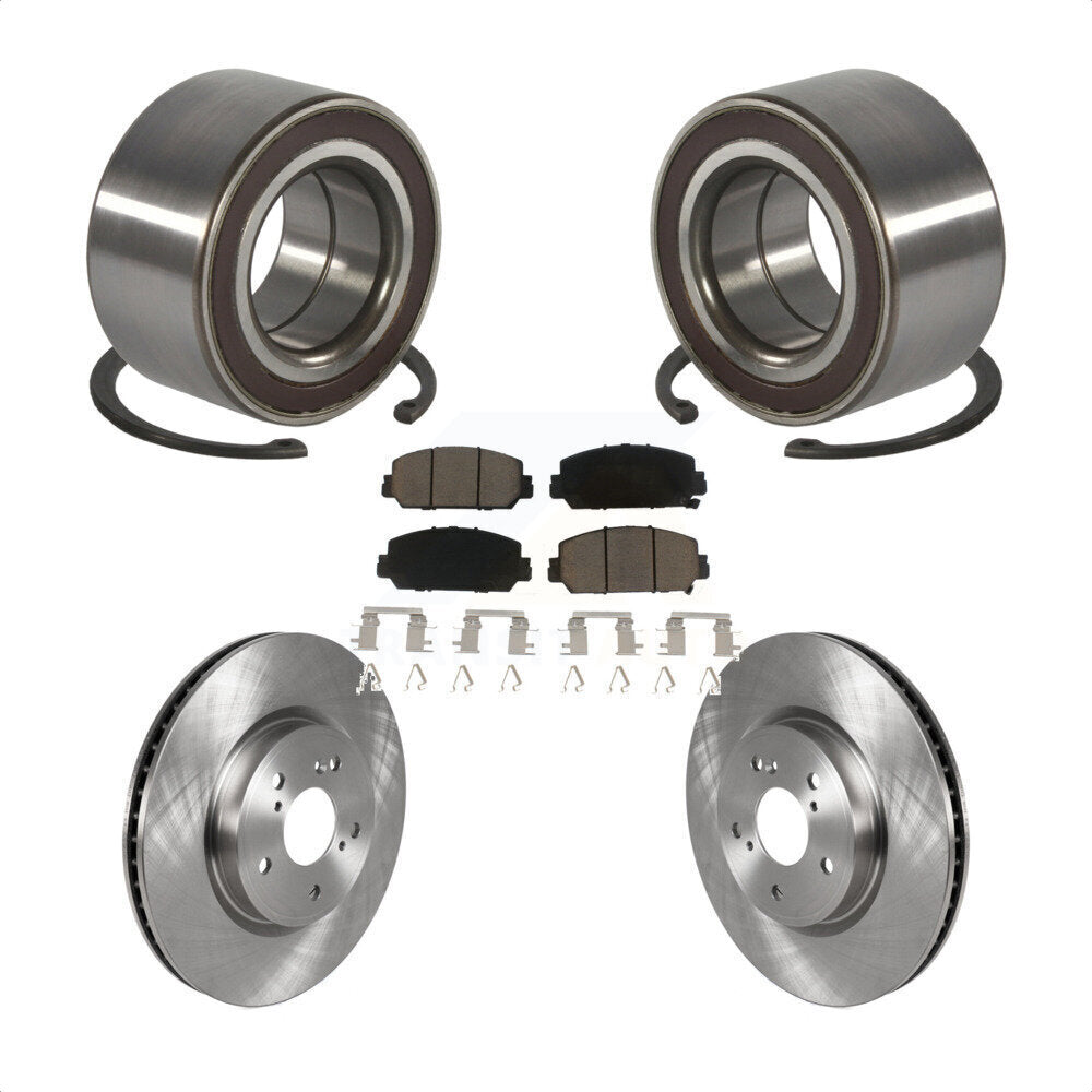 Wheel Bearing Disc Brake Rotors And Ceramic Pads Front Kit For Honda CR-V