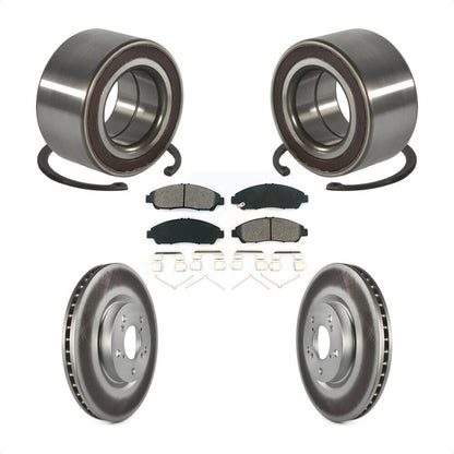 Wheel Bearing Coated Brake Rotor Pad Front Kit For Acura RLX Sport Hybrid SH-AWD