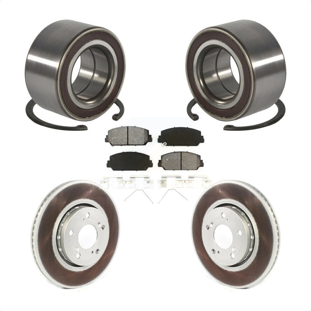 Wheel Bearing Coated Disc Brake Rotors And Pads Front Kit For Acura RLX
