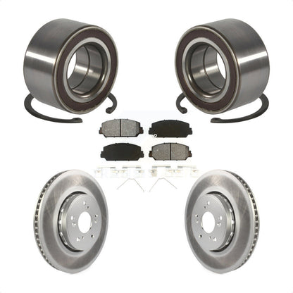 Wheel Bearing Coated Disc Brake Rotor And Pads Front Kit For 2013-2018 Acura RDX