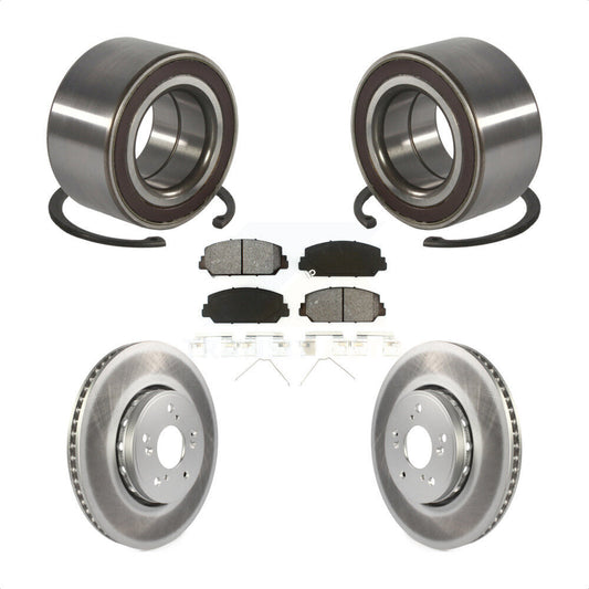 Wheel Bearing Coated Disc Brake Rotor And Pads Front Kit For 2013-2018 Acura RDX