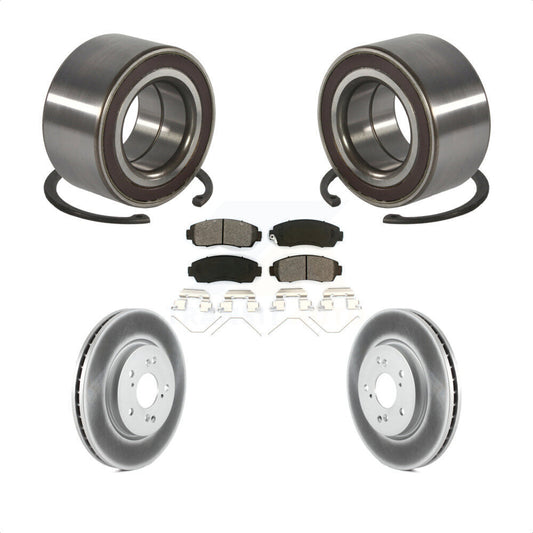 Wheel Bearing Coated Disc Brake Rotor Pad Front Kit For 2012-2016 Honda CR-V AWD