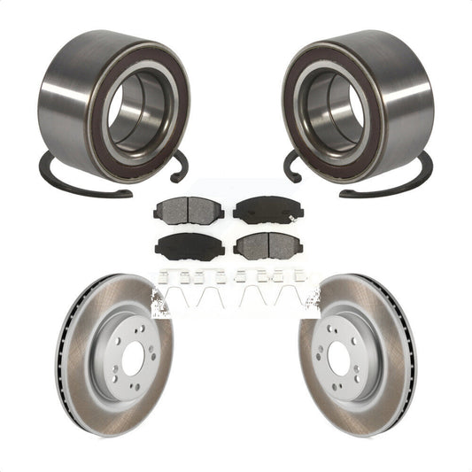 Wheel Bearing Coated Disc Brake Rotor Pad Front Kit For 2012-2016 Honda CR-V FWD