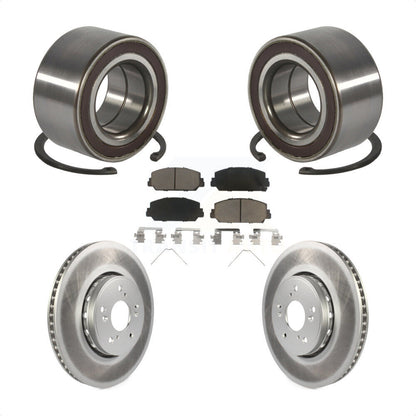 Wheel Bearing Coated Disc Brake Rotor And Pads Front Kit For 2013-2018 Acura RDX