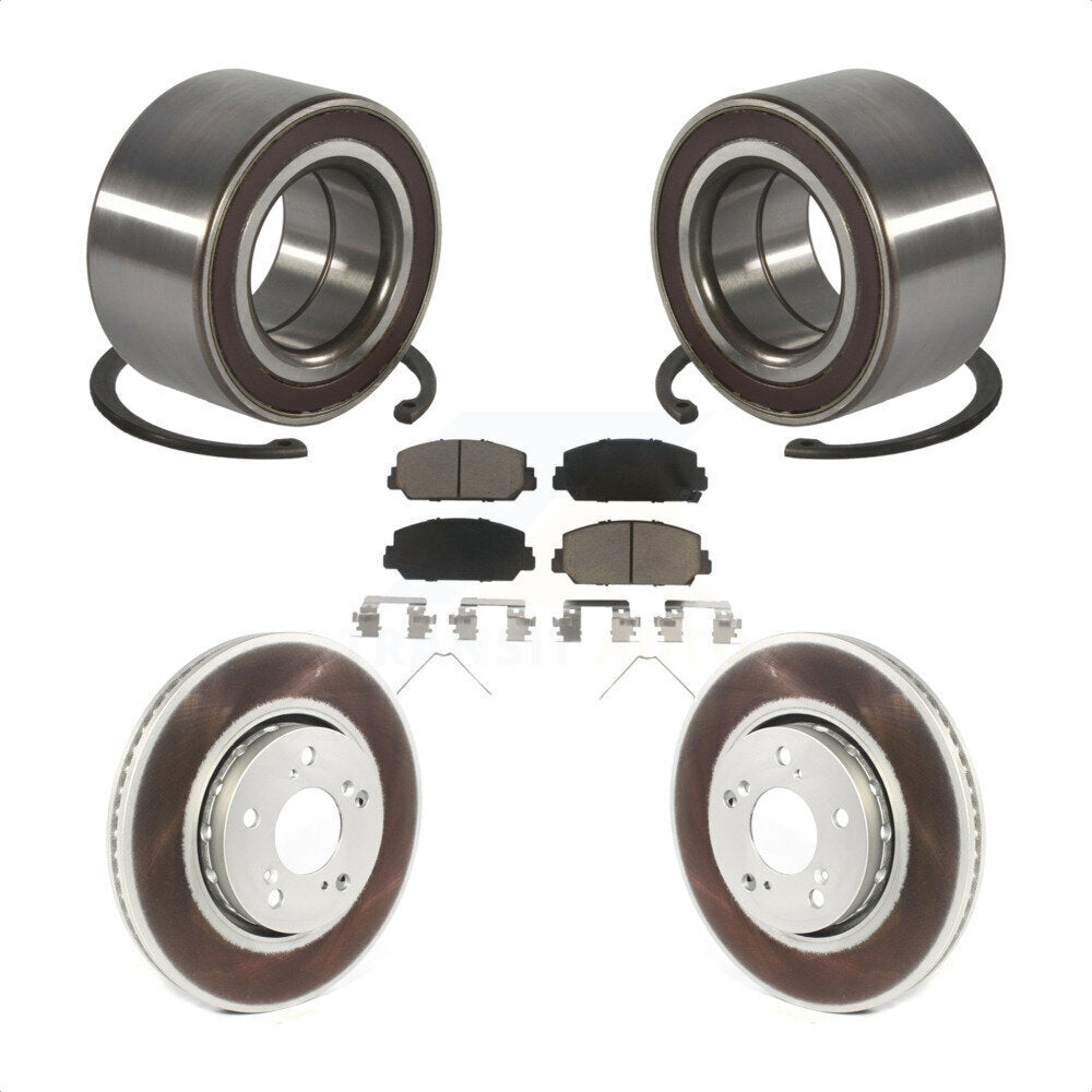 Wheel Bearing Coated Disc Brake Rotors And Ceramic Pads Front Kit For Acura RLX