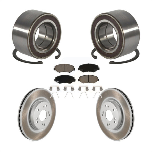 Wheel Bearing Coated Disc Brake Rotor Pad Front Kit For 2012-2016 Honda CR-V FWD