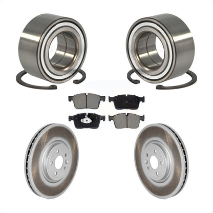 Wheel Bearing Coated Disc Brake Rotor & Pad Front Kit For Land Rover Range Velar