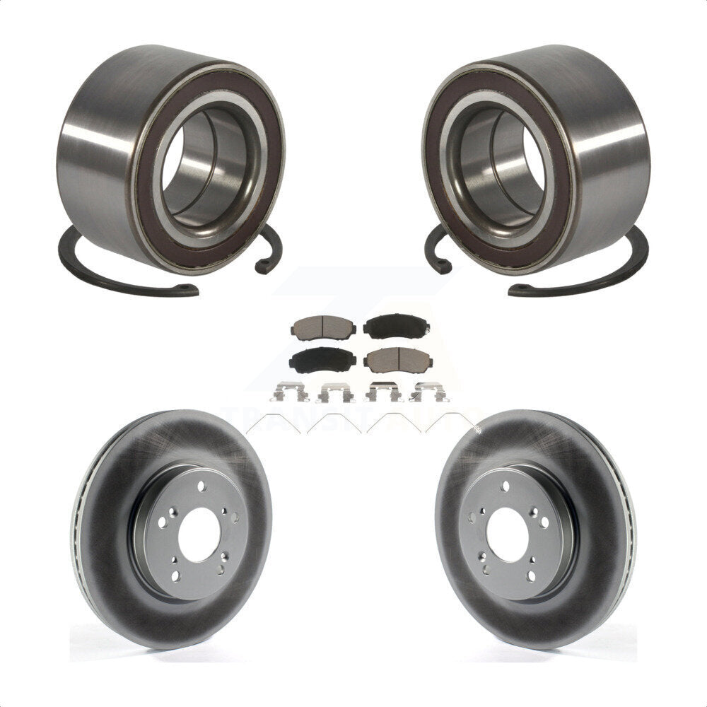 Wheel Bearing Coated Disc Brake Rotors And Ceramic Pads Front Kit For Honda CR-V
