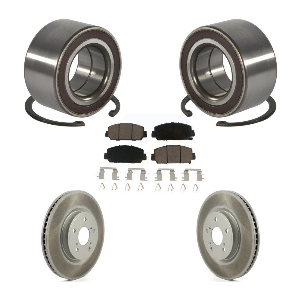 Wheel Bearing Coated Disc Brake Rotors And Ceramic Pads Front Kit For Honda CR-V
