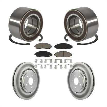 Wheel Bearing Coated Disc Brake Rotor And Pads Front Kit For 2014-2016 Acura MDX