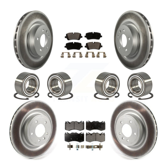 Bearing Coat Brake Rotor Pads Front Rear Kit (10Pc) For 16 Land Rover Range 3.0L