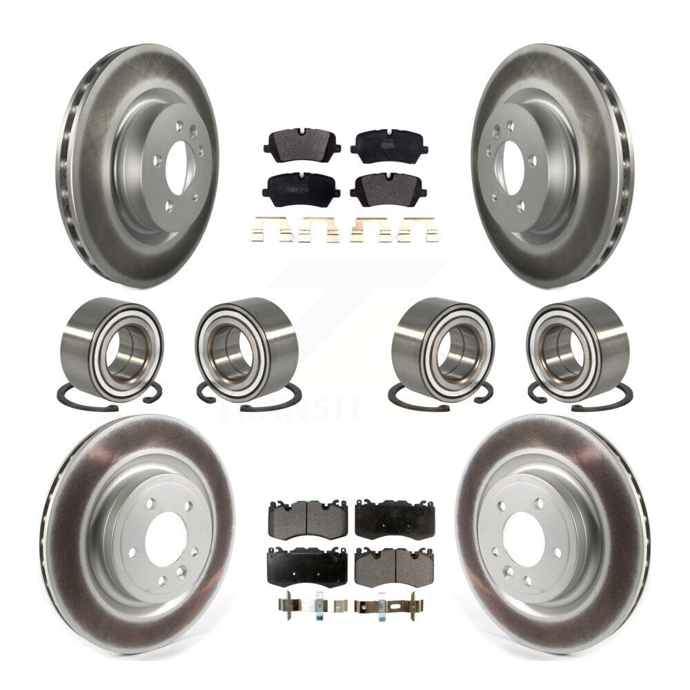 Bearing Coat Brake Rotor Pads Front Rear Kit (10Pc) For 16 Land Rover Range 3.0L