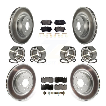 Bearing Coat Brake Rotor Pads Front Rear Kit (10Pc) For 16 Land Rover Range 3.0L