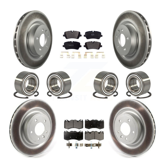Bearing Coat Brake Rotor Pads Front Rear Kit (10Pc) For 16 Land Rover Range 3.0L
