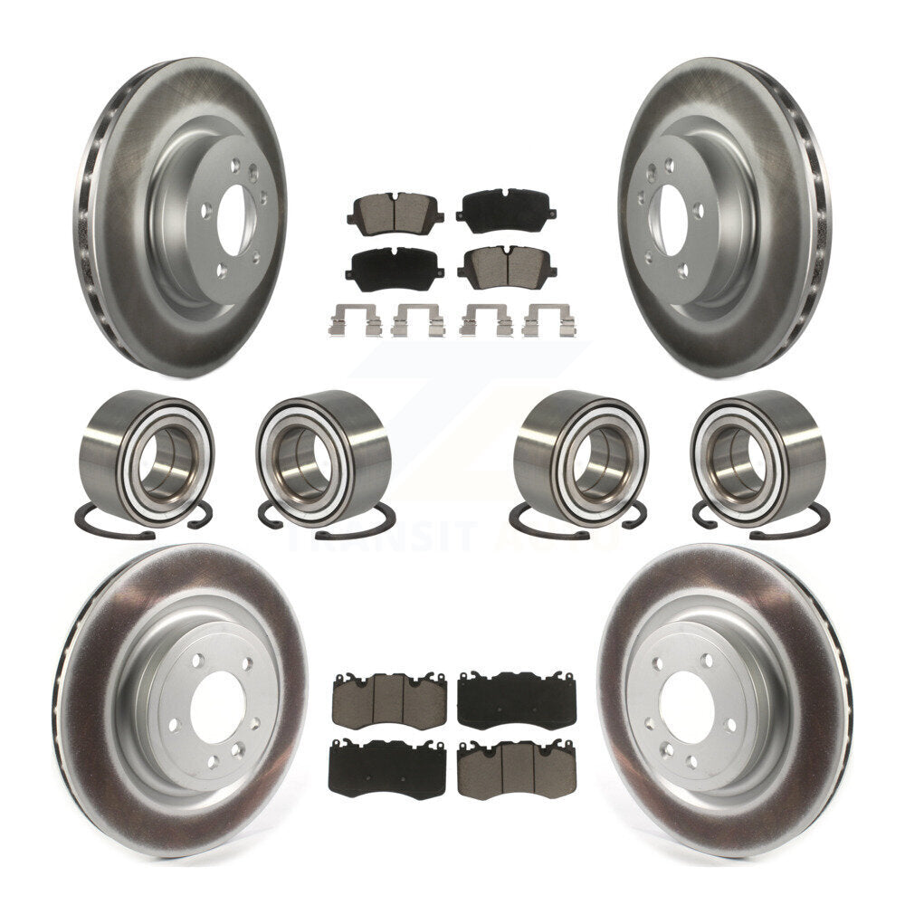 Bearing Coat Brake Rotor Pads Front Rear Kit (10Pc) For 16 Land Rover Range 3.0L