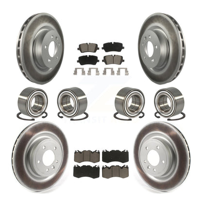Bearing Coat Brake Rotor Pads Front Rear Kit (10Pc) For 16 Land Rover Range 3.0L