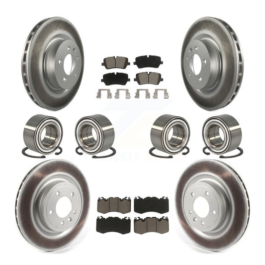 Bearing Coat Brake Rotor Pads Front Rear Kit (10Pc) For 16 Land Rover Range 3.0L