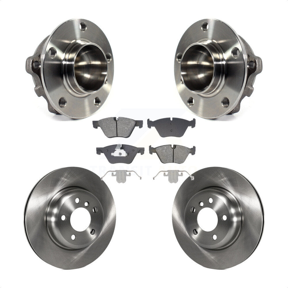 Hub Bearing Assembly Disc Brake Rotors And Pads Front Kit For BMW 528i