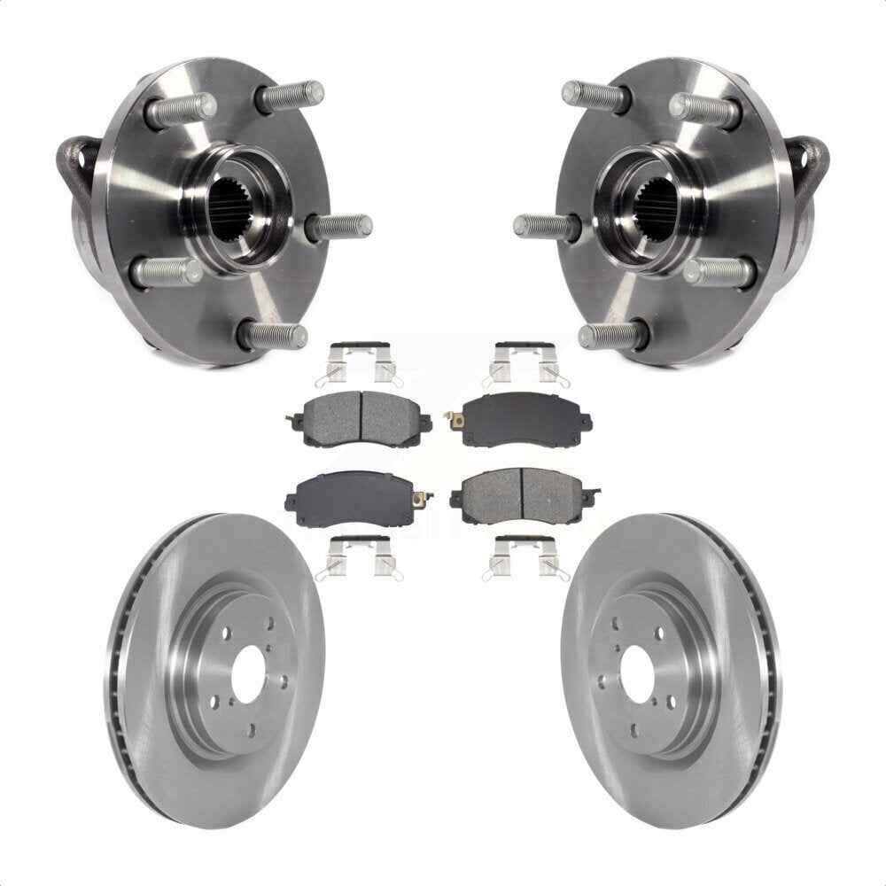 Hub Bearing Disc Brake Rotor & Pads Front Kit For Subaru Forester Outback Legacy