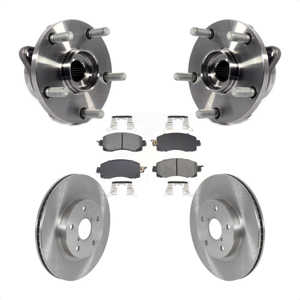 Hub Bearing Assembly Disc Brake Rotors And Pads Front Kit For Subaru Forester