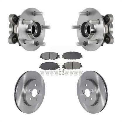 Hub Bearing Assembly Brake Rotor & Pads Front Kit For Toyota Corolla Prius Prime