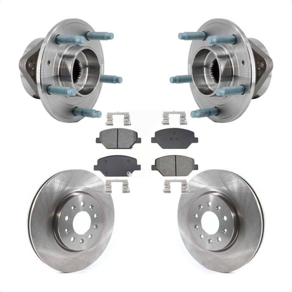 Hub Bearing Assembly Brake Rotor Pad Front Kit For Chevrolet Equinox GMC Terrain